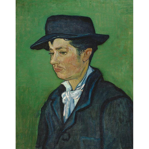 Portrait of Armand Roulin Black Modern Wood Framed Art Print with Double Matting by van Gogh, Vincent