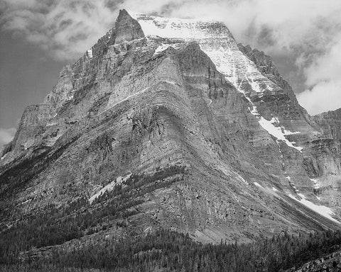 Going-to-the-Sun Mountain-Glacier National Park-Montana Black Ornate Wood Framed Art Print with Double Matting by Adams, Ansel