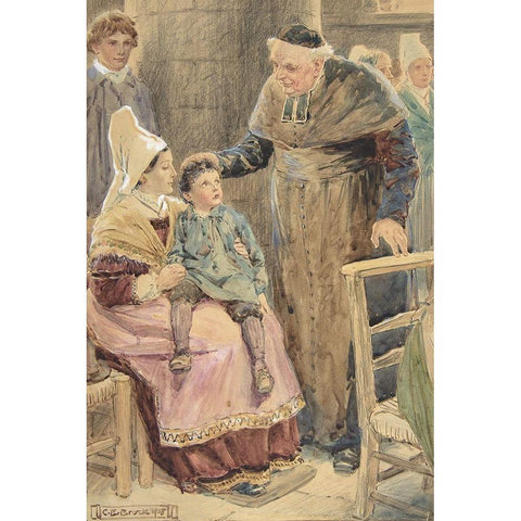 Illustration 8 for Little Peter A Christmas Morality for Children of Any Age White Modern Wood Framed Art Print by Brock, Charles Edmund