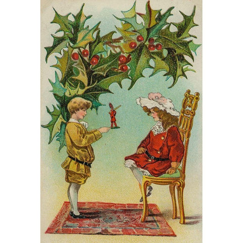 I wish you a Merry Christmas White Modern Wood Framed Art Print by Missouri History Museum