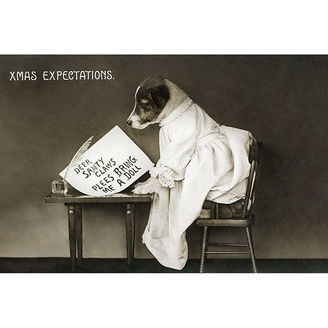 Xmas expectations White Modern Wood Framed Art Print by Wallach, Miriam and Ira D