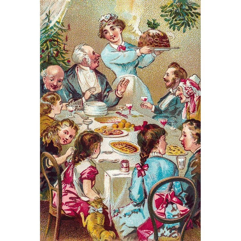 We all wish you a merry Christmas White Modern Wood Framed Art Print by The New York Public Library