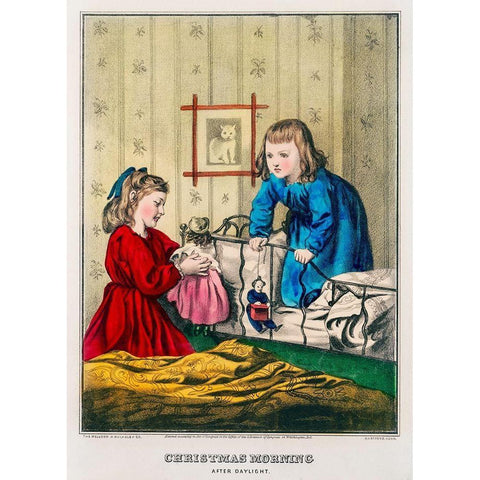 Christmas Morning after Daylight Black Modern Wood Framed Art Print with Double Matting by The Kellogg & Bulkeley Co