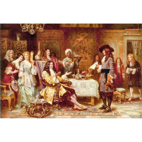 The Birth of Pennsylvania 1680 White Modern Wood Framed Art Print by Ferris, Jean Leon Gerome