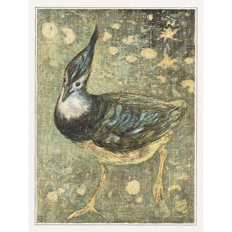 Lapwing Black Modern Wood Framed Art Print by Hoytema, Theo van