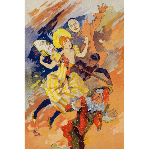 Masters of the Poster Plate 201 White Modern Wood Framed Art Print by Cheret, Jules