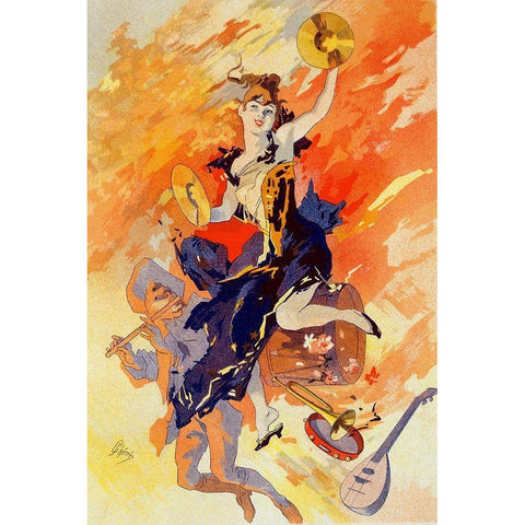 Masters of the Poster Plate 197 White Modern Wood Framed Art Print by Cheret, Jules