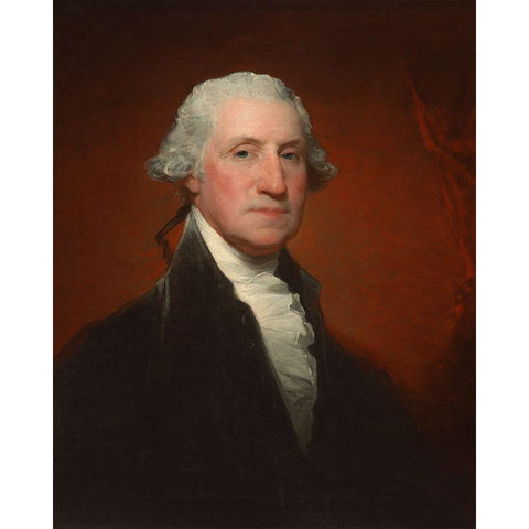 George Washington Vaughan-Sinclair portrait Gold Ornate Wood Framed Art Print with Double Matting by Stuart, Gilbert