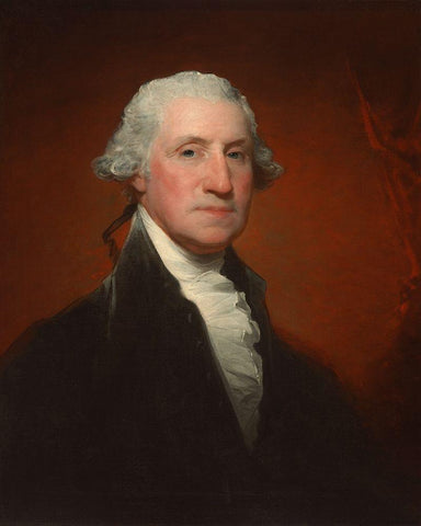 George Washington Vaughan-Sinclair portrait Black Ornate Wood Framed Art Print with Double Matting by Stuart, Gilbert