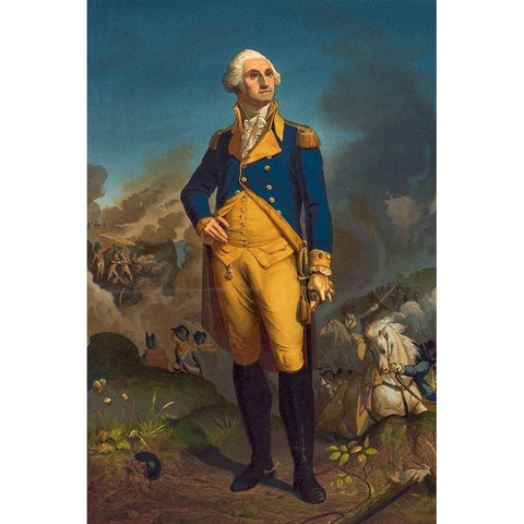 Washington White Modern Wood Framed Art Print by Library of Congress