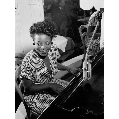 Mary Lou Williams White Modern Wood Framed Art Print by Gottlieb, William