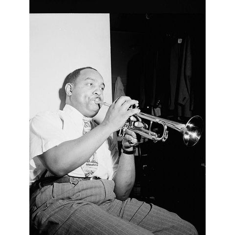 Benny Carter-Apollo Theatre-New York 1946 Gold Ornate Wood Framed Art Print with Double Matting by Gottlieb, William