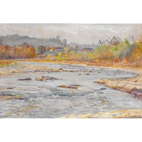 Whitewater Rapids Black Modern Wood Framed Art Print with Double Matting by Forsyth, William J.