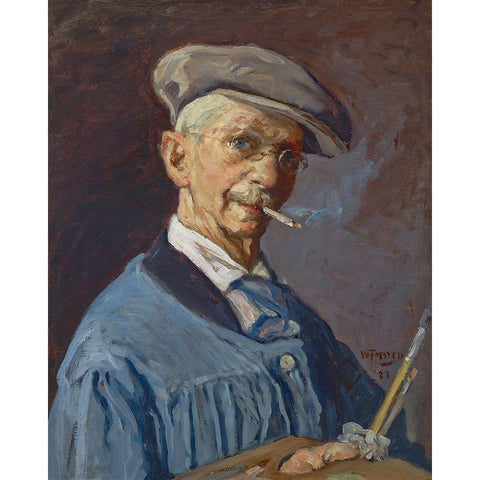 The Painter Man White Modern Wood Framed Art Print by Forsyth, William J.