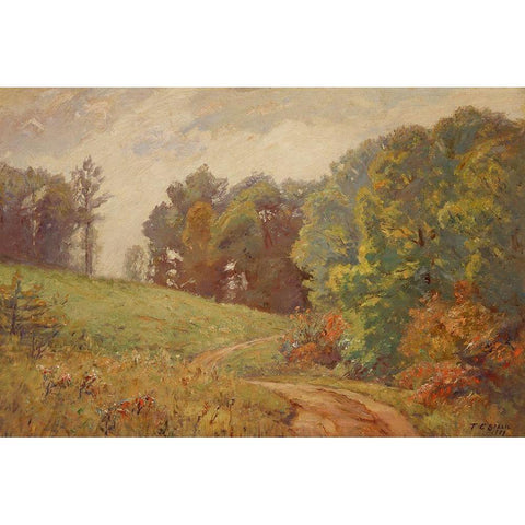 Indiana Landscape Gold Ornate Wood Framed Art Print with Double Matting by Steele, Theodore Clement