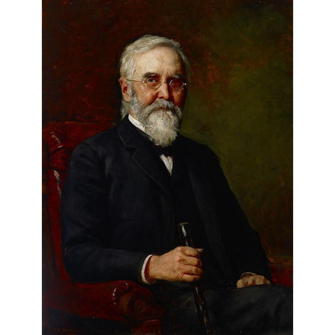 Portrait of a Man Gold Ornate Wood Framed Art Print with Double Matting by Steele, Theodore Clement