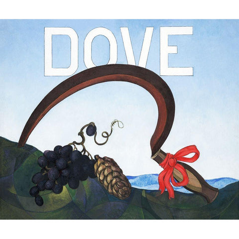 Dove Black Modern Wood Framed Art Print by Demuth, Charles