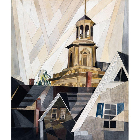 After Sir Christopher Wren Black Modern Wood Framed Art Print with Double Matting by Demuth, Charles