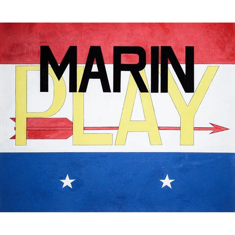 Marin Black Modern Wood Framed Art Print by Demuth, Charles