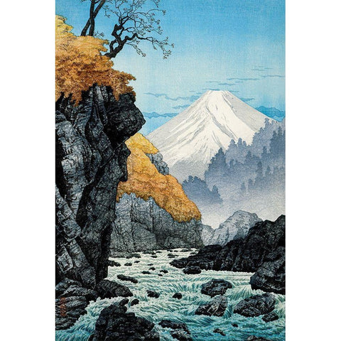 Foot of Mount Ashitaka White Modern Wood Framed Art Print by Takahashi, Hiroaki