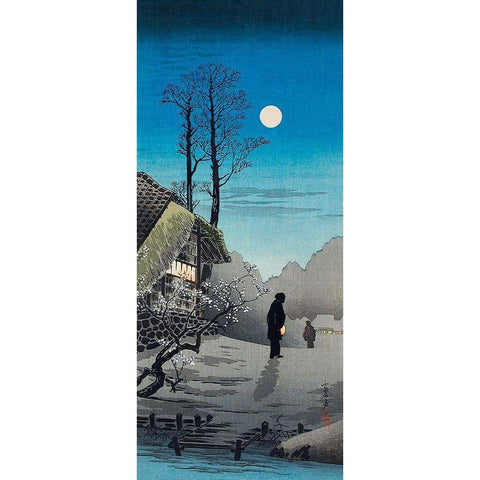 Old Inn White Modern Wood Framed Art Print by Takahashi, Hiroaki