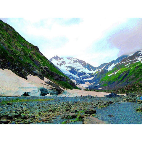 At Peace Black Modern Wood Framed Art Print with Double Matting by Ghanooni, Sarah