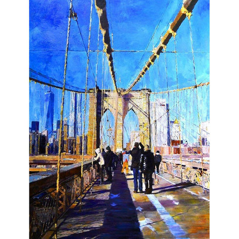 Brooklyn Heights Gold Ornate Wood Framed Art Print with Double Matting by Ghanooni, Sarah