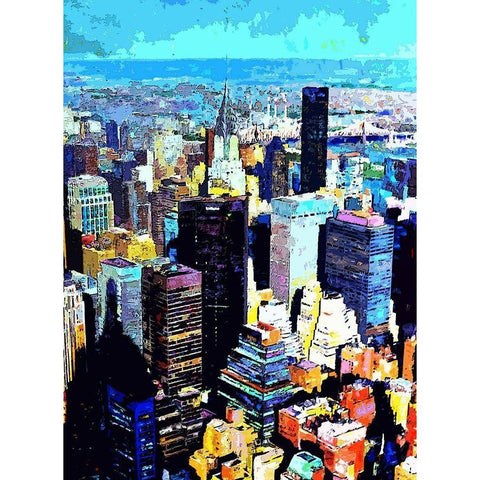 Empire View II White Modern Wood Framed Art Print by Ghanooni, Sarah