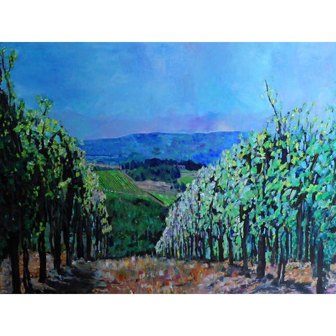 Hillsides of Tuscany Black Modern Wood Framed Art Print by Ghanooni, Sarah