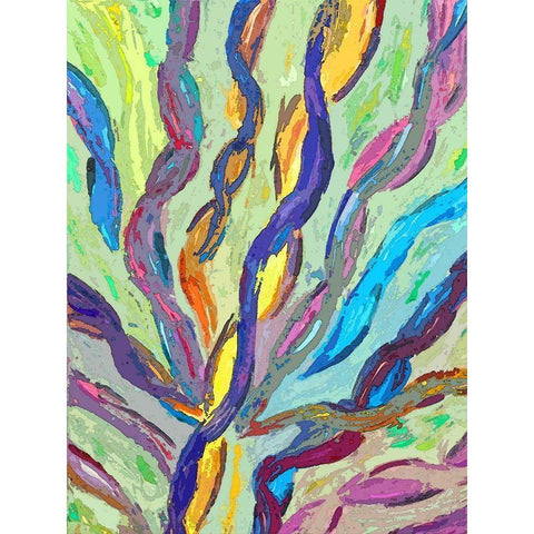 Ribbons in the Sky Gold Ornate Wood Framed Art Print with Double Matting by Ghanooni, Sarah