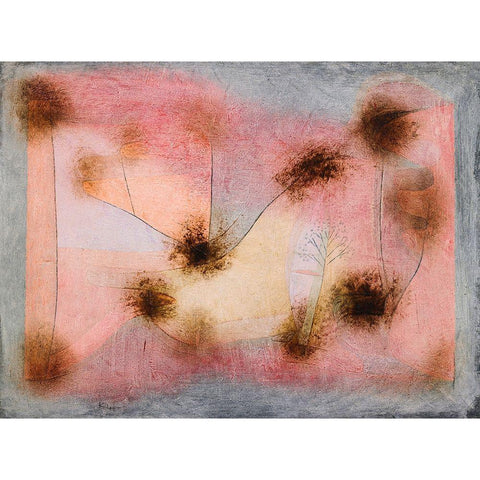 Hardy Plants White Modern Wood Framed Art Print by Klee, Paul