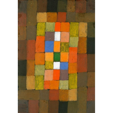 Static Dynamic Graduation 1923 Black Modern Wood Framed Art Print with Double Matting by Klee, Paul