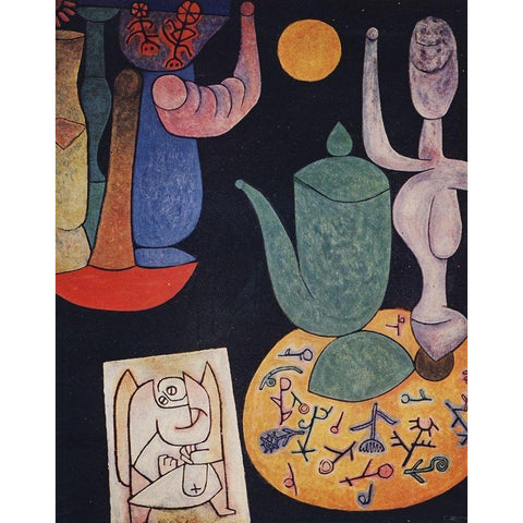 Still Life 1940 Gold Ornate Wood Framed Art Print with Double Matting by Klee, Paul