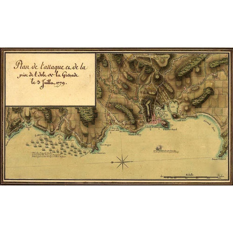 Point Royal-Jamaica New Granada White Modern Wood Framed Art Print by Vintage Maps