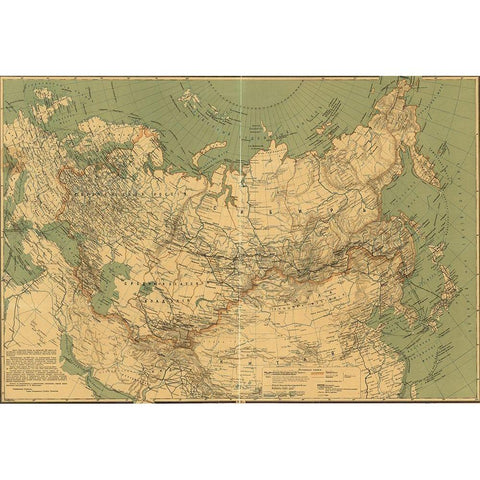 Imperial Russia 1916 White Modern Wood Framed Art Print by Vintage Maps