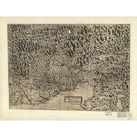 Fruili 1568 White Modern Wood Framed Art Print by Vintage Maps