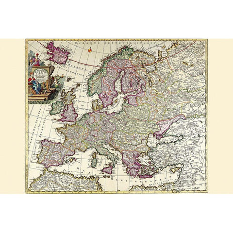 Europe White Modern Wood Framed Art Print by Allard, Carl