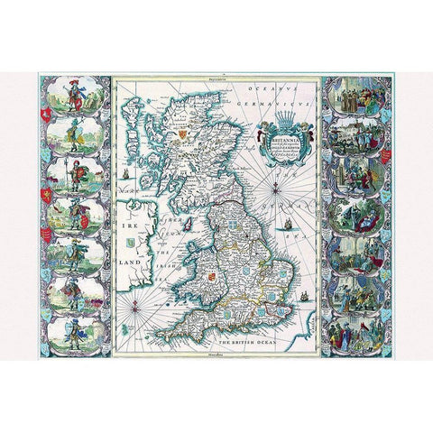 Britannia Black Modern Wood Framed Art Print with Double Matting by Speed, John