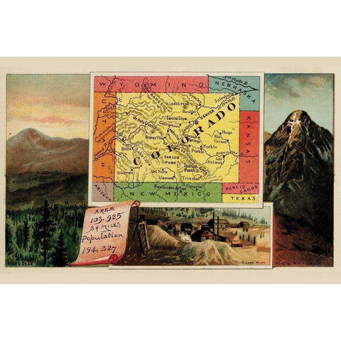 Colorado White Modern Wood Framed Art Print by Arbuckle Brothers