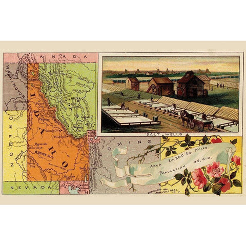 Idaho Black Modern Wood Framed Art Print with Double Matting by Arbuckle Brothers