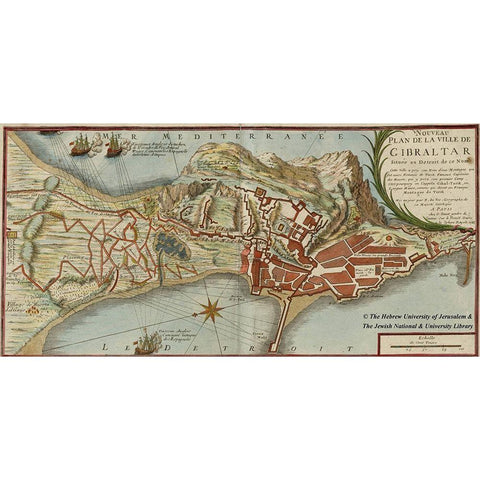 Gibraltar Black Modern Wood Framed Art Print by Fer, Nicolas de