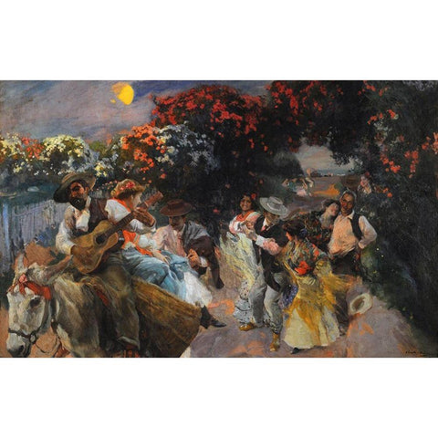 The Last Dance Black Modern Wood Framed Art Print with Double Matting by Sorolla, Joaquin