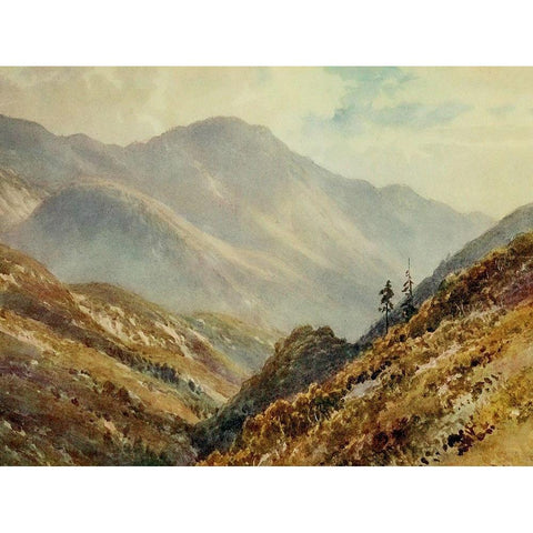 A Canon in the Sierra Madres-California 1914 Black Modern Wood Framed Art Print with Double Matting by Palmer, Sutton