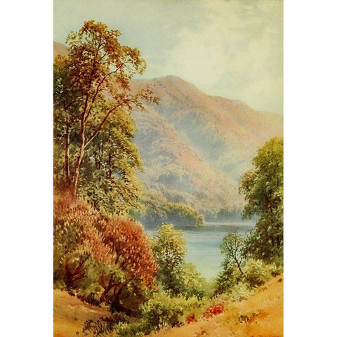 Laurel Lake-Sacramento-California 1914 White Modern Wood Framed Art Print by Palmer, Sutton