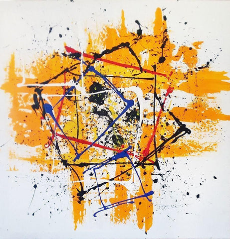 Squared White Modern Wood Framed Art Print with Double Matting by Clement, Diane