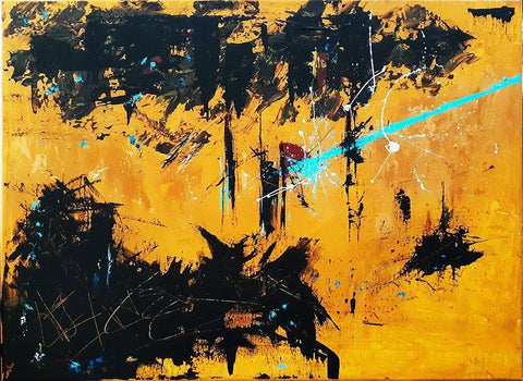 West Bound White Modern Wood Framed Art Print with Double Matting by Clement, Diane