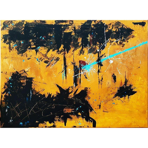 West Bound Black Modern Wood Framed Art Print by Clement, Diane