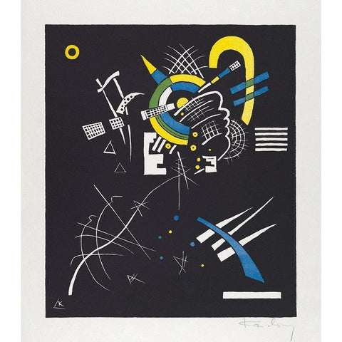 Kleine Welten VII-Small Worlds VII 1922 White Modern Wood Framed Art Print by Kandinsky, Wassily