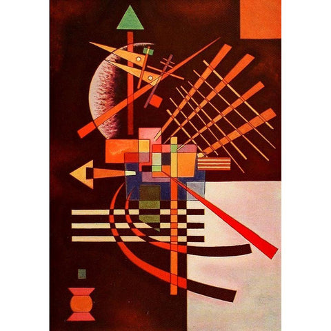 Abstract 1 White Modern Wood Framed Art Print by Kandinsky, Wassily