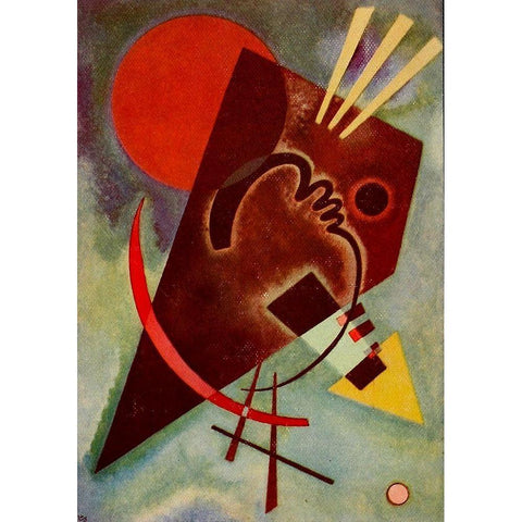 Abstract 2 White Modern Wood Framed Art Print by Kandinsky, Wassily